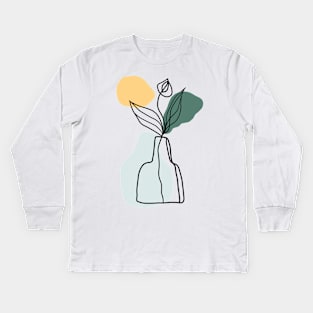 Abstract flower vase Kids Long Sleeve T-Shirt